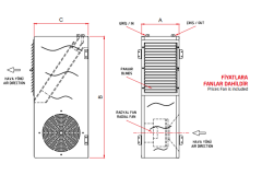 Azak Rds16 35158 kcal/h 40.8kW Radyal Sıcak Hava Apareyi - Buharlı Sistem
