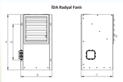 İmas İDA 15E 15KW 12900kcal/h Radyal Sıcak Hava Apareyi - Elektrikli Sistem