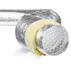 İzoleli Alüminyum Ø102mm Flexible Hava Kanalı (10mt)