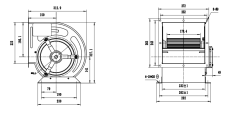 Longwell DD 7-7 (117-2291 m3/h) Çift Emişli Kendinden Motorlu Radyal Fan 3 Kademeli 200W