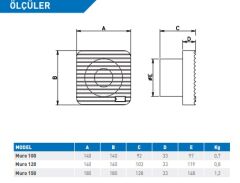 Elicent Muro 120 (180 m³/h) Aksiyal Fan