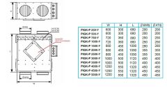 PMS PIGK-P 1000-Y (1000m³/h) Isı Geri Kazanım Cihazı (Kumanda Paneli Dahil)