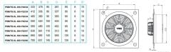 PMS PSMS-XL 300-Y02/34 (2150m³/h) Kare Sanayi Aspiratörü 220V