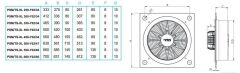 PMS Psms-XL 500-Y02/47 Kare Sanayi  Aspiratörü 220V (5650m³/h)