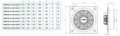 PMS Psts-XL 400-Y02/34 Kare Sanayi  Aspiratörü 380V (4750m³/h)