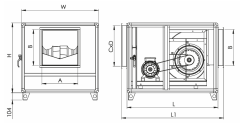BVN BHV-R 560-11 [22000m³/h] Geriye Eğimli Hücreli Fan