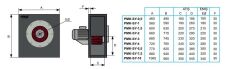 PMS PMK-SY-1,5 Seyrek Kanatlı Tek Emişli Kare Kasa Salyangoz Fan 380V (4000 m³/h)