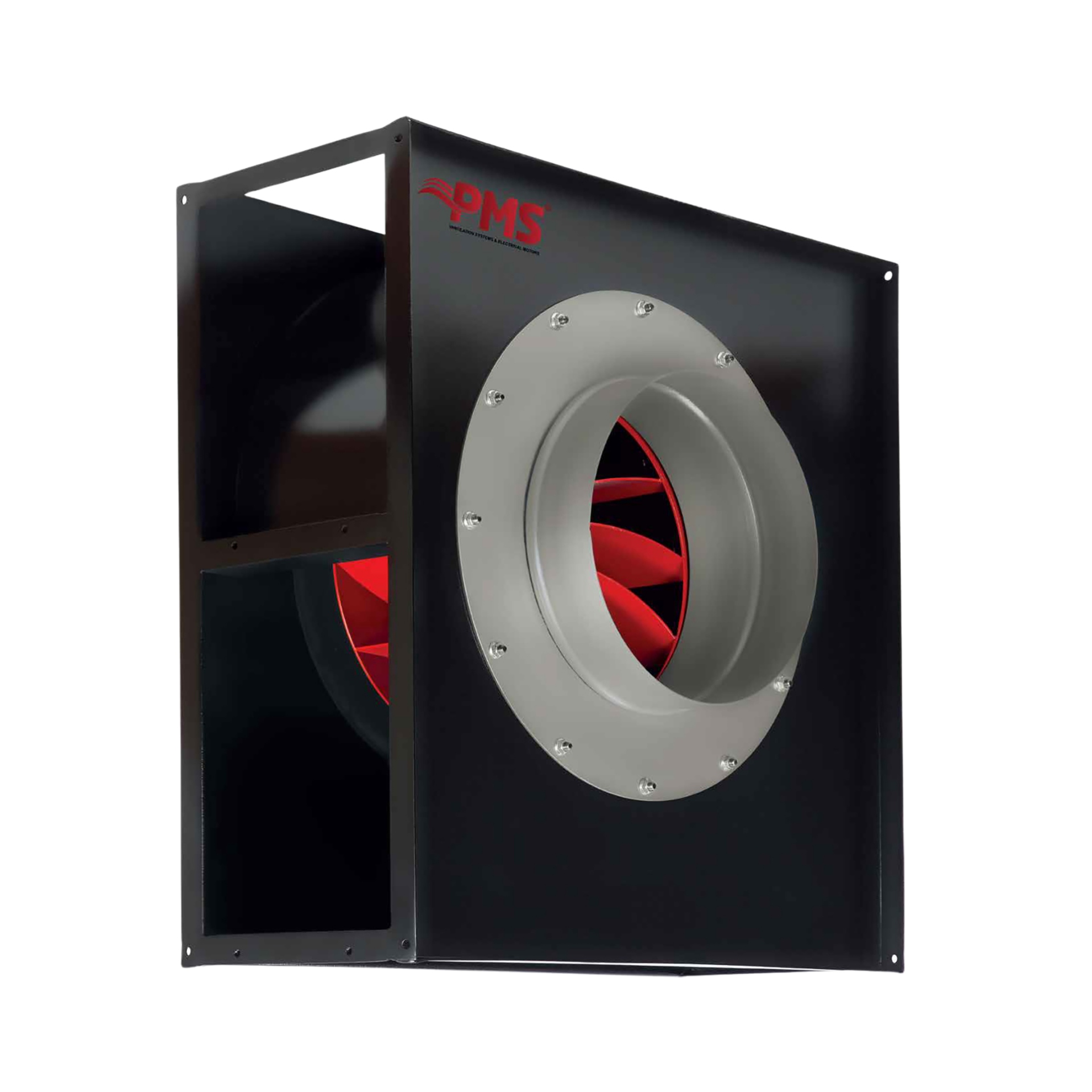 PMS PMK-SY-2 (5000 m³/h) Seyrek Kanatlı Tek Emişli Kare Kasa Salyangoz Fan 380V