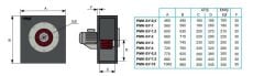 PMS PMK-SY-5,5 (8500 m³/h) Seyrek Kanatlı Tek Emişli Kare Kasa Salyangoz Fan 380V