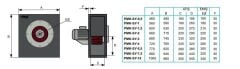 PMS PMK-SY-10 Seyrek Kanatlı Tek Emişli Kare Kasa Salyangoz Fan 380V (12500 m³/h)