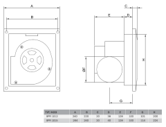 BVN BPR 1015 (150m³/h) Plastik Radyal Banyo&Tuvalet Aspiratörü