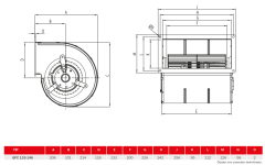 BVN BFC 133-4K [750m³/h] Öne Eğimli Fan Coil Fanı