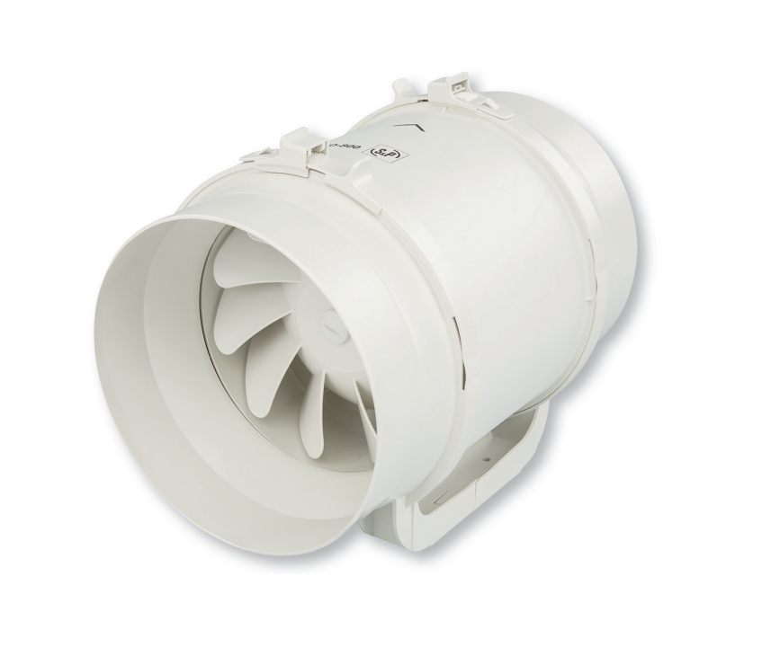 S&P TD 500/150 (560m³/h) Plastik Yuvarlak Karma Akışlı Kanal Tipi Fan