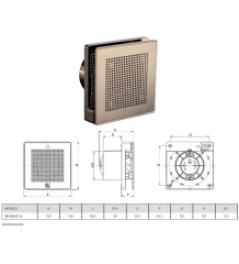 Vortice Punto Evo Gold ME 100/4'' LL T (65/95m³/h) Giallo - Yellow Gold Zaman Saatli Mini Aksiyel Fan