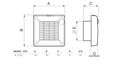 Vortice Punto M 100/4'' (90m³/h) Mini Aksiyel Fan