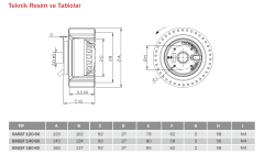 BVN BASSF 120-60 (275m3/h) Dıştan Rotorlu Radyal Fan Öne Eğimli