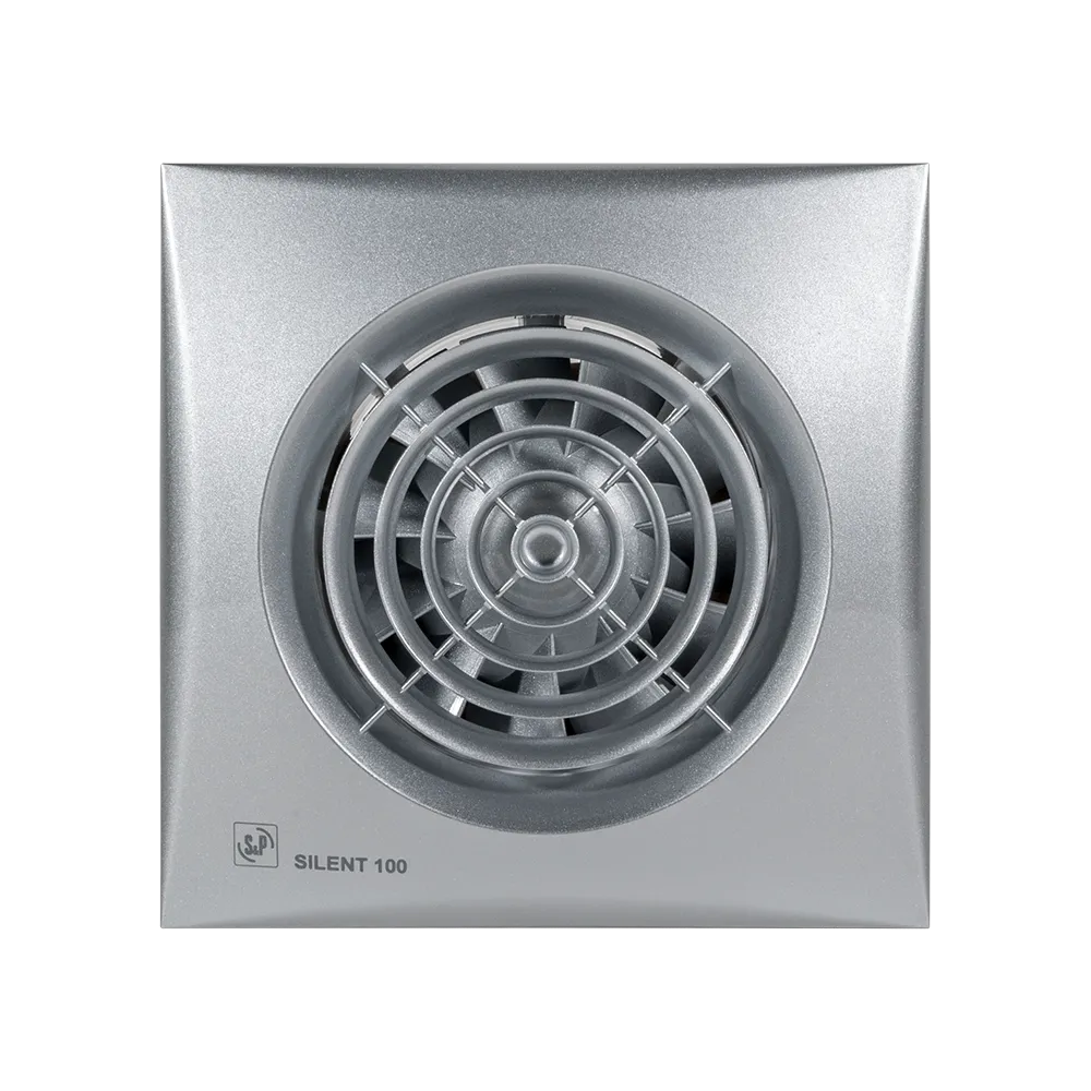S&P Silent 100 CZ Silver (95m³/h) Sessiz Banyo Aspiratörü