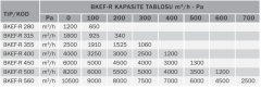 BVN BKEF-R 560T (10800m³/h) Mutfak Egzoz Fanı Geri Eğimli 380V