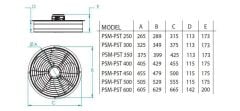 Fanex PST 350 (3250m³/h) Sanayi Aspiratörü 380V