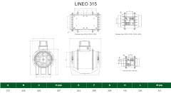 Vortice Lineo 150 (385-550m³/h) Yuvarlak Kanal Tipi Fan