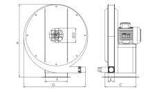 BVN YB-1 M [350m³/h] Yüksek Basınçlı Radyal Fan