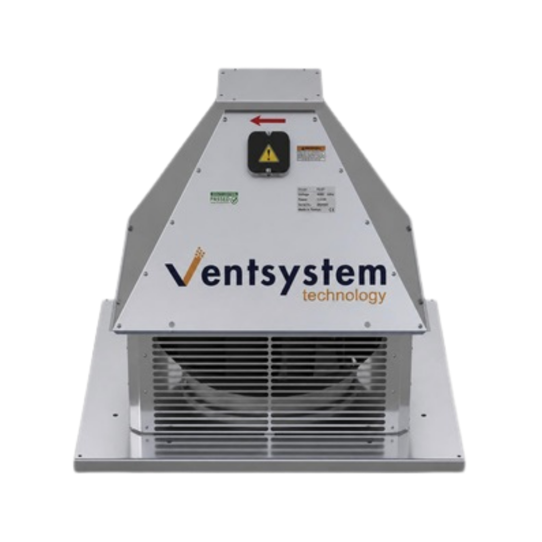 VST-D-ÇTA-Y 400 (5500m³/h) Dıştan Motorlu Yatay Atışlı Radyal Çatı Fanı