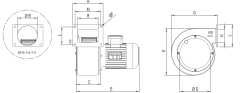 BVN BDS 4M (225-102) [ 3200m3/h] Alüminyum Gövdeli Radyal Fanlar