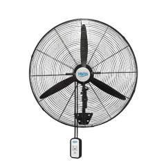 Hims HEF-DK500 130W 50 cm Siyah 3 Kanat Kumandalı Sanayi Tipi Duvar Vantilatörü