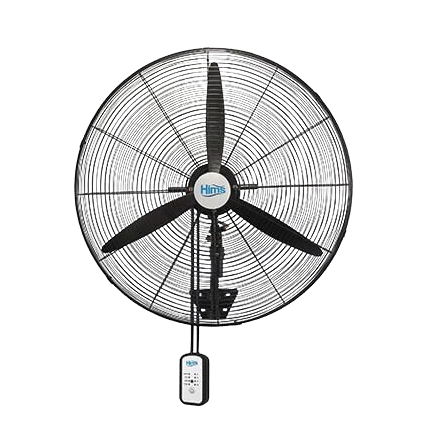 Hims HEF-DK750 210W 75 cm Siyah 3 Kanat Kumandalı Sanayi Tipi Duvar Vantilatörü