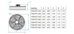 Fanex PSM 250 (1300m³/h) Sanayi Aspiratörü 220V