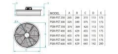 Fanex PST 450 (5600m³/h) Sanayi Aspiratörü 380V