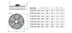 Fanex Pst 500 Sanayi Aspiratörü 380V (7150m³/h)