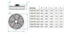 Fanex PST 500 (7150m³/h) Sanayi Aspiratörü 380V